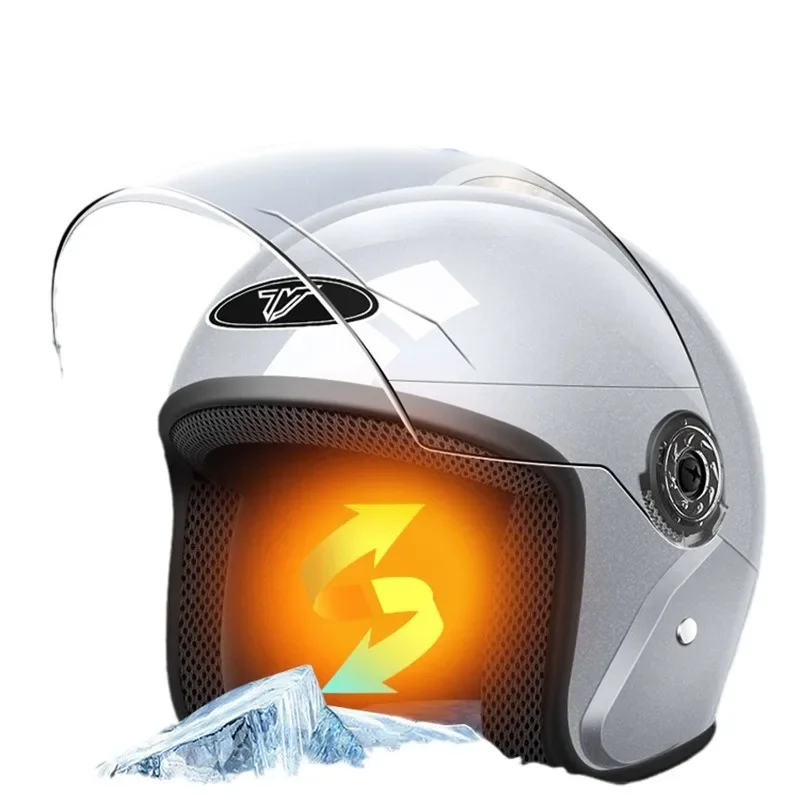 Electric Motorcycle Helmet Male and Female Half Helmet Summer All-season Universal Battery Car Safety Helmet