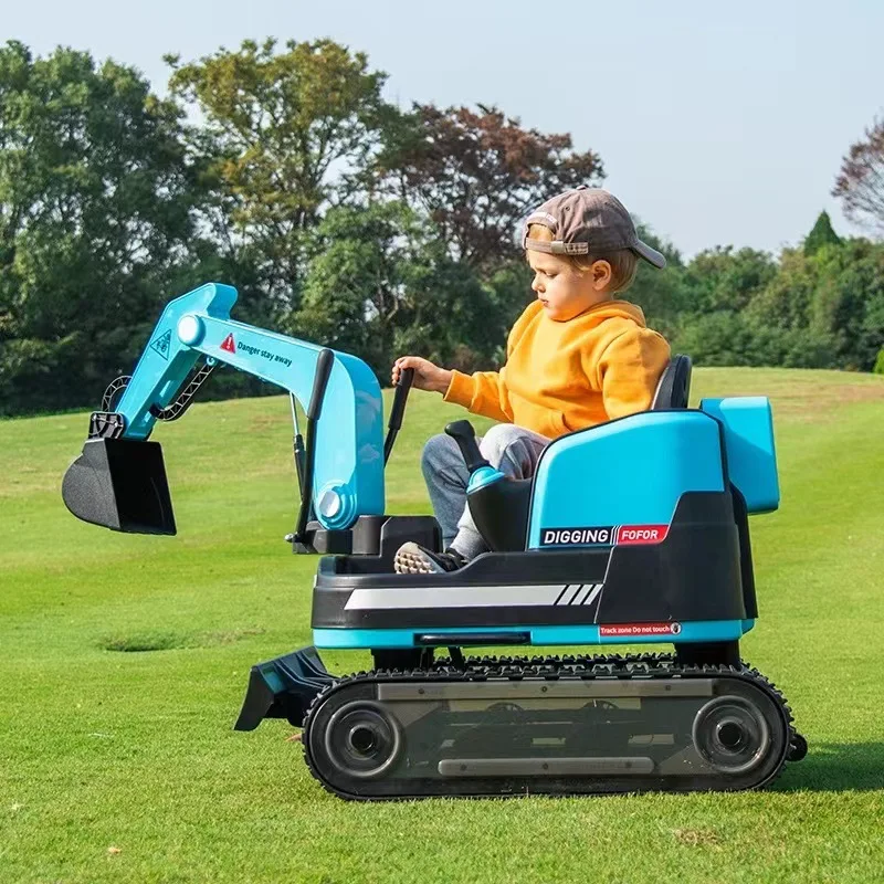 Wholesale Digging 12V Big Excavator Car Ride on Car Remote Control Electric Engineering Excavator Toys for Kids Ride on