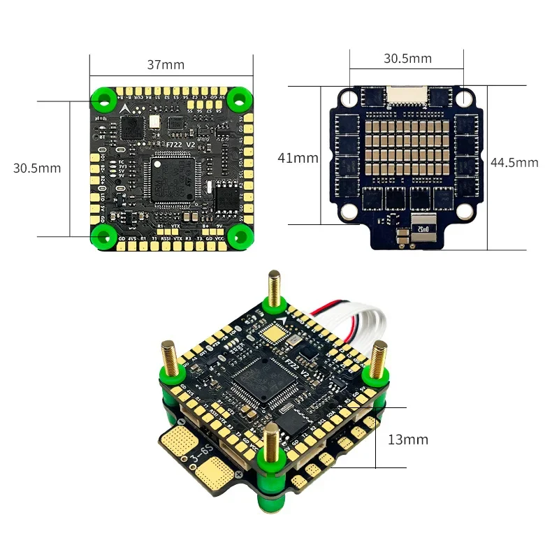BoMaSAocoda RC F760 V2 Flight Stack With F722 Controller 60A AM32 ESC For FPV Racing Drone