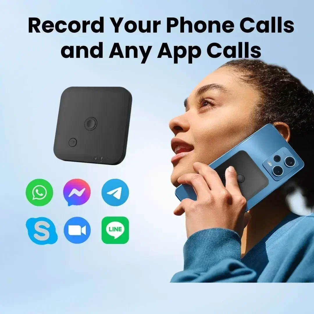 

64GB Storage AI-Powered Voice Recorder and Call Recorder with Speech-to-Text & Summarization, Supports 100 Languages