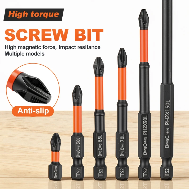 Magnetic Anti Slip bits Set TS2 Steel High Torque PH2 Screwdriver Durable Hex Shank Power Tool Accessories for Impact Driver