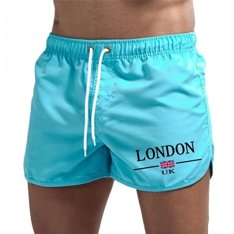 

New Arrival Men's UK London Board Shorts Summer Beach Casual Fashion Surfing Shorts Gym Fitness Running Cycling Shorts 9 Colors