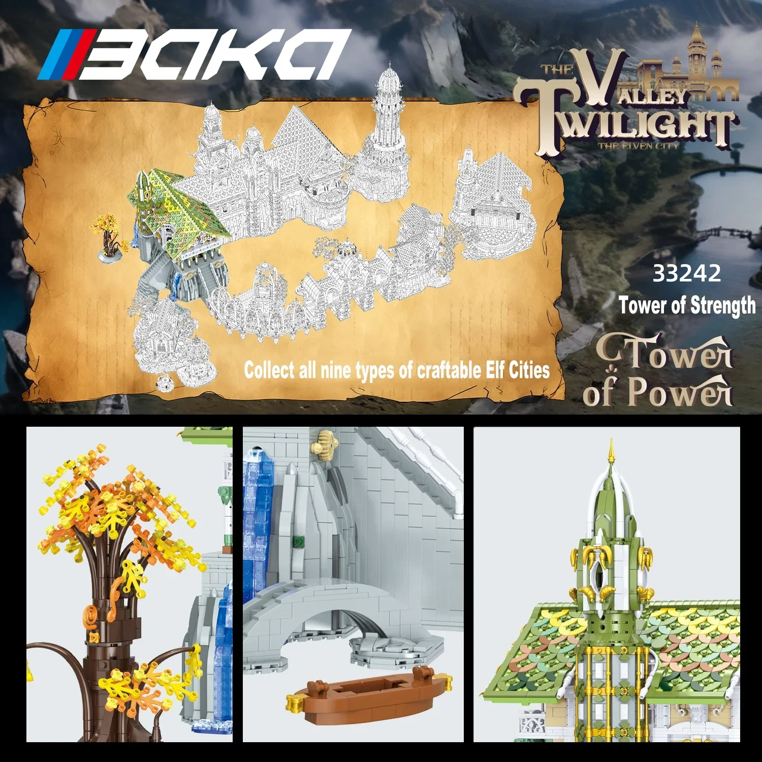 Europäische Elf Stadt Bausteine Set Neun-in-one Riesen Palast Modelle Ziegel Desktop Dekoration Diy Spielzeug Für Kinder urlaub Geschenke – Detail 5