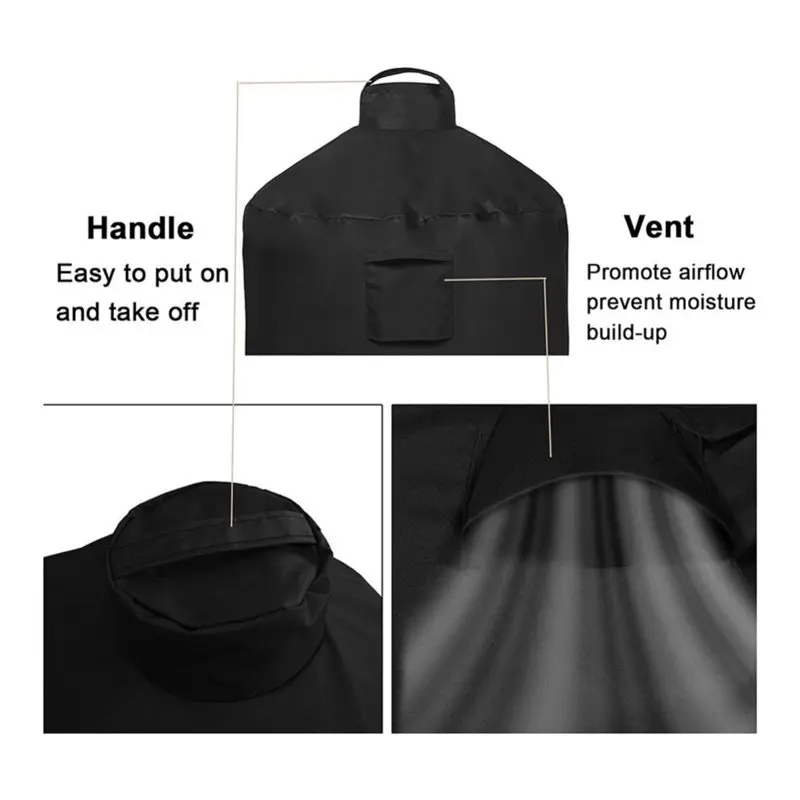 A67M-Adjustable Protector Grill Cover Waterproof Windproof For Outdoor Camping Barbecue Grilling Kitchen