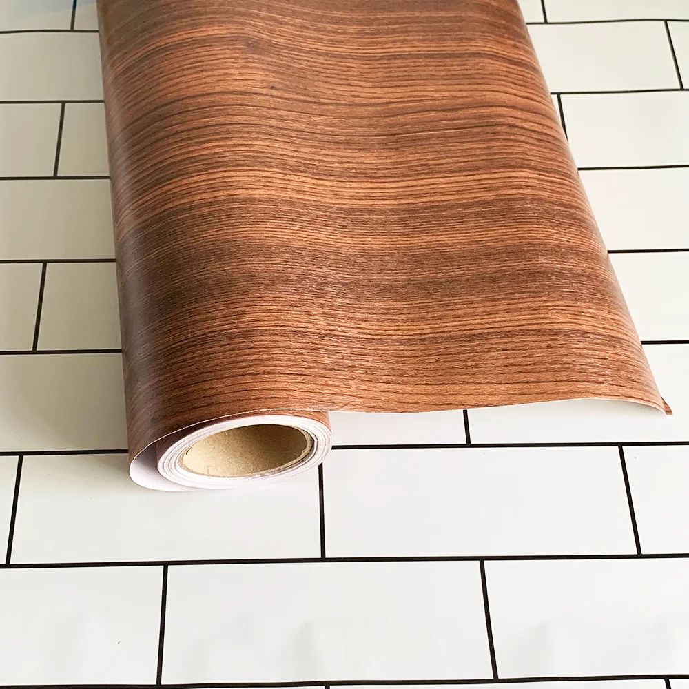 Papel de parede grosso autoadesivo, Adesivos removíveis, PVC Wood Grain, Decoração impermeável, Papel de contato para renovação de móveis, 60cm