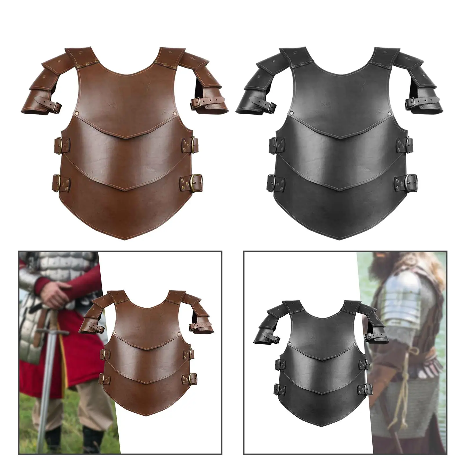 Chest Shoulder Harness Knight Costume Decors Samurai Harness Shrug Armors for Knight Adults Men Women Role Play Accessory