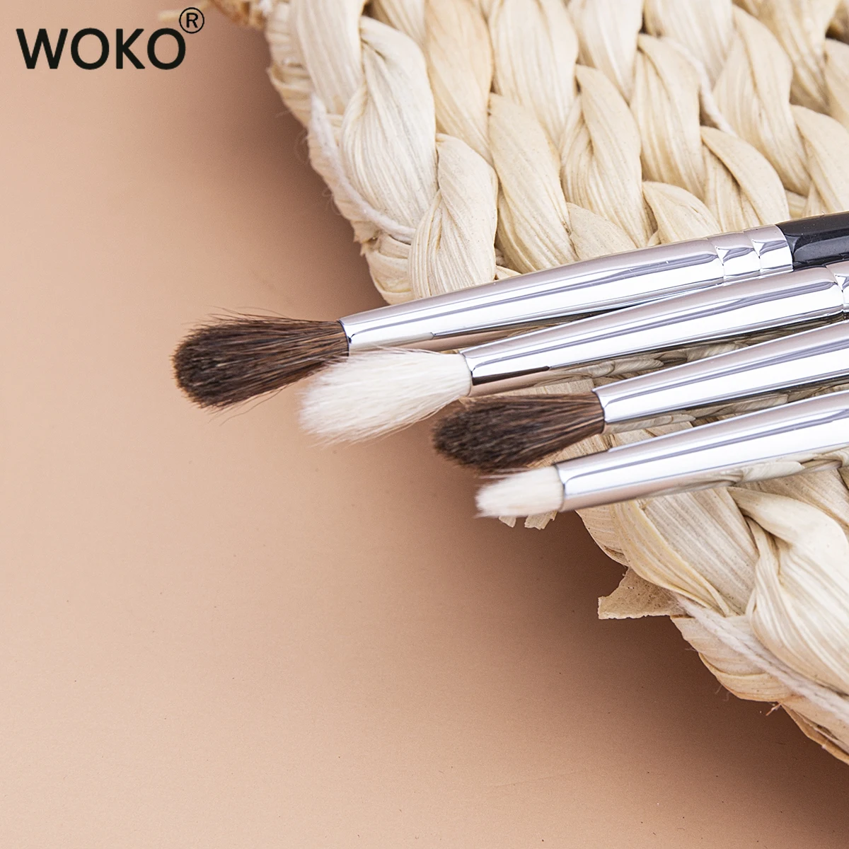 Kleine Vouwborstel Pluizig Geitenhaar/Paardenhaar Nauwkeurig Taps Toelopende Vouw Make-Up Tool Mini Puntige Oogschaduw Blending Make-Up Borstel