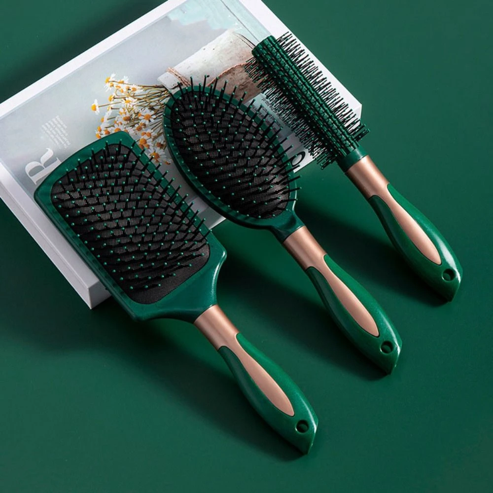 

Fashion Green Series Air Cushion Comb Anti-static Portable Air Bag Comb Arc Structure Waterproof Scalp Massage Comb Long Hair