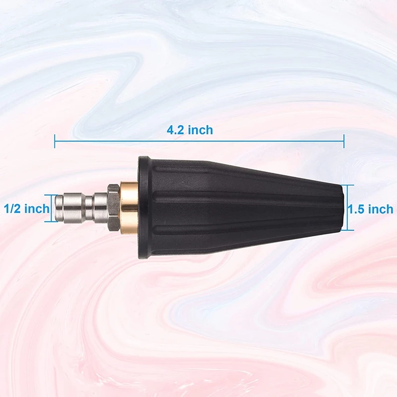 Pressure Washer Tips Turbo Nozzle, Rotating Pressure Washer Nozzle With 1/4 Inch Quick Connect 2000 PSI, Orifice 2.5