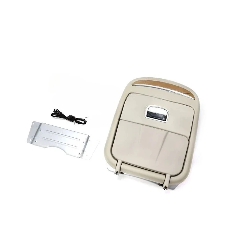 Car Multifunctional Seat Rear Table Board Stainless Steel Foldable Modification with Ambience Light Wireless Charging Business