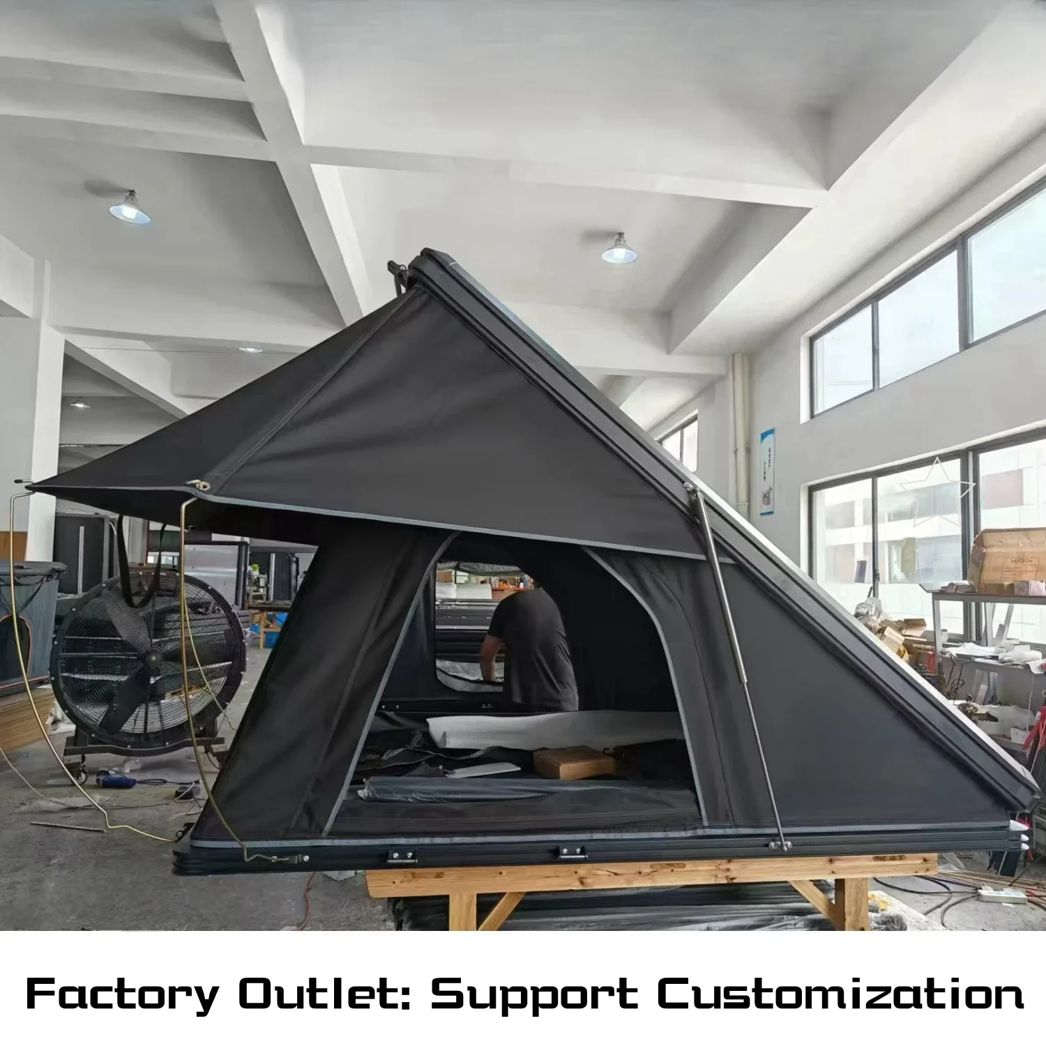 BIENTE Four-season Aluminum Shell Roof Top Tent for SUV//Truck/Van-Easy Install & Car Camping