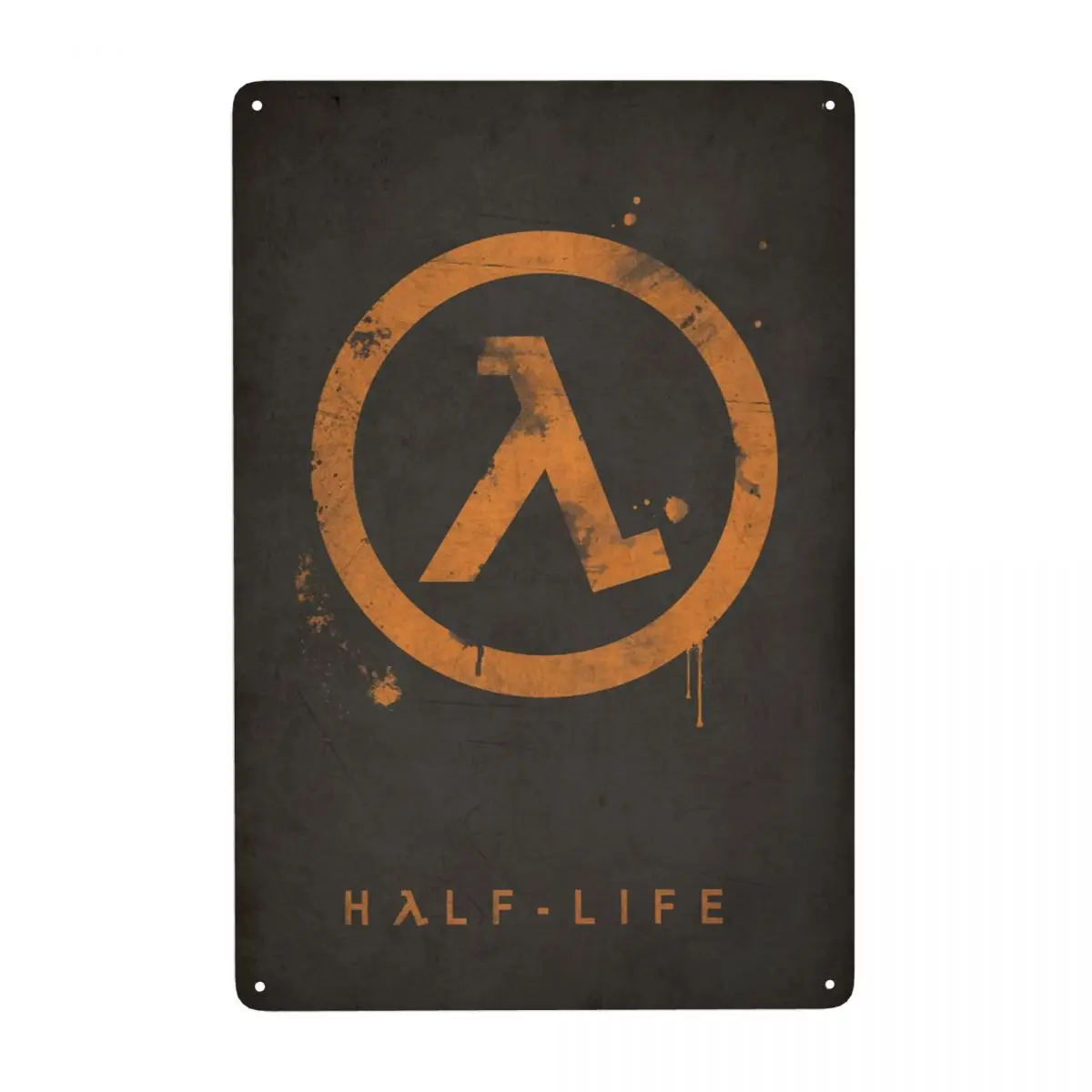 Action Adventure Game Half Life Metal Sign Modern Tin Decorative Signs Plaque Gate Garden Yard Man Cave Bar Wall Art Decor