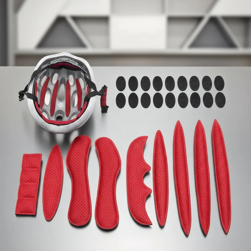 

27-Piece Universal Helmet Padding Kit, Sealed Sponge Foam Replacement Set for Motorcycle, Bike and Cycling Helmets