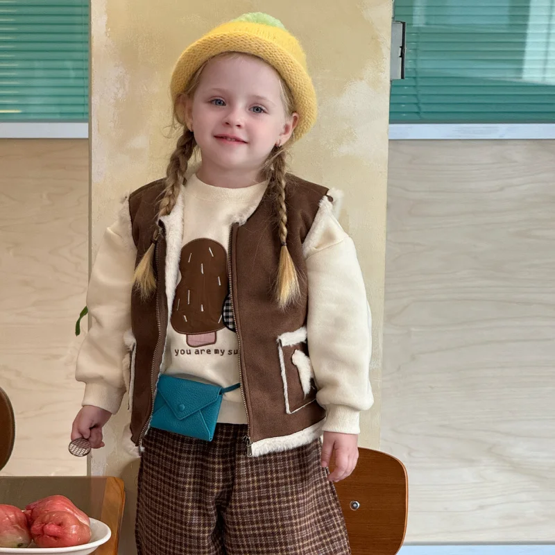 Children's Clothing Girls' Winter Clothes2025New stylish and fashionable children's clothing for little girls, super cute baby s