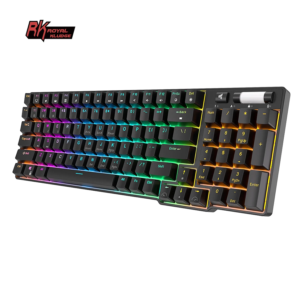 Royal kludge rk96 96 key drahtlose Schreibmaschine Hotswap ergonomischer mechanischer Knopf USB-Gaming-Tastatur Tastatur Handballen auflage