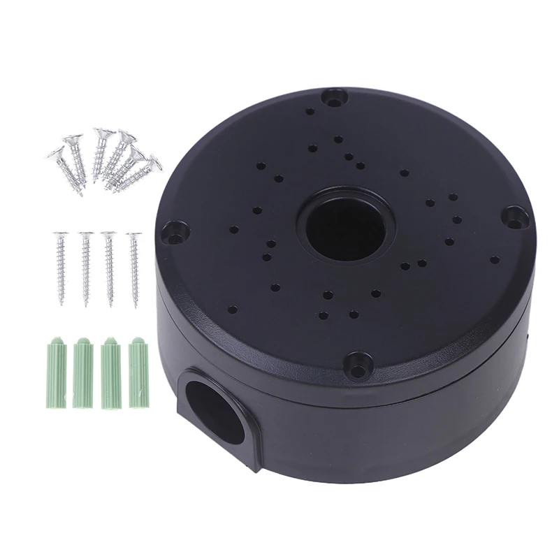 ★▲Black CCTV Camera Bracket Junction Box Cable Deep Base Camera Mount Bracket Round Bracket For Dome Cameras