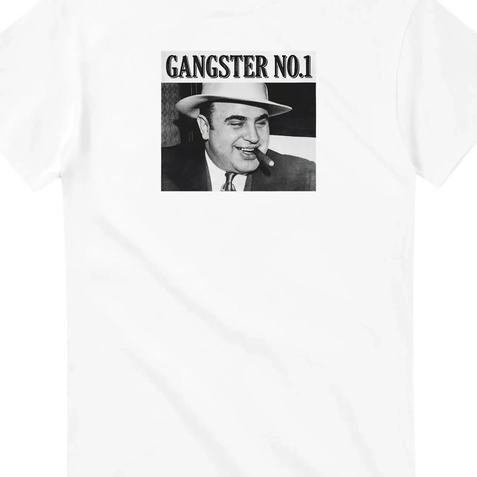 Al Capone Gangster No 1 Retro Mafia T Shirt Vintage Mobster Cotton  vintage Washed Unisex homme fashion Casual Breathable