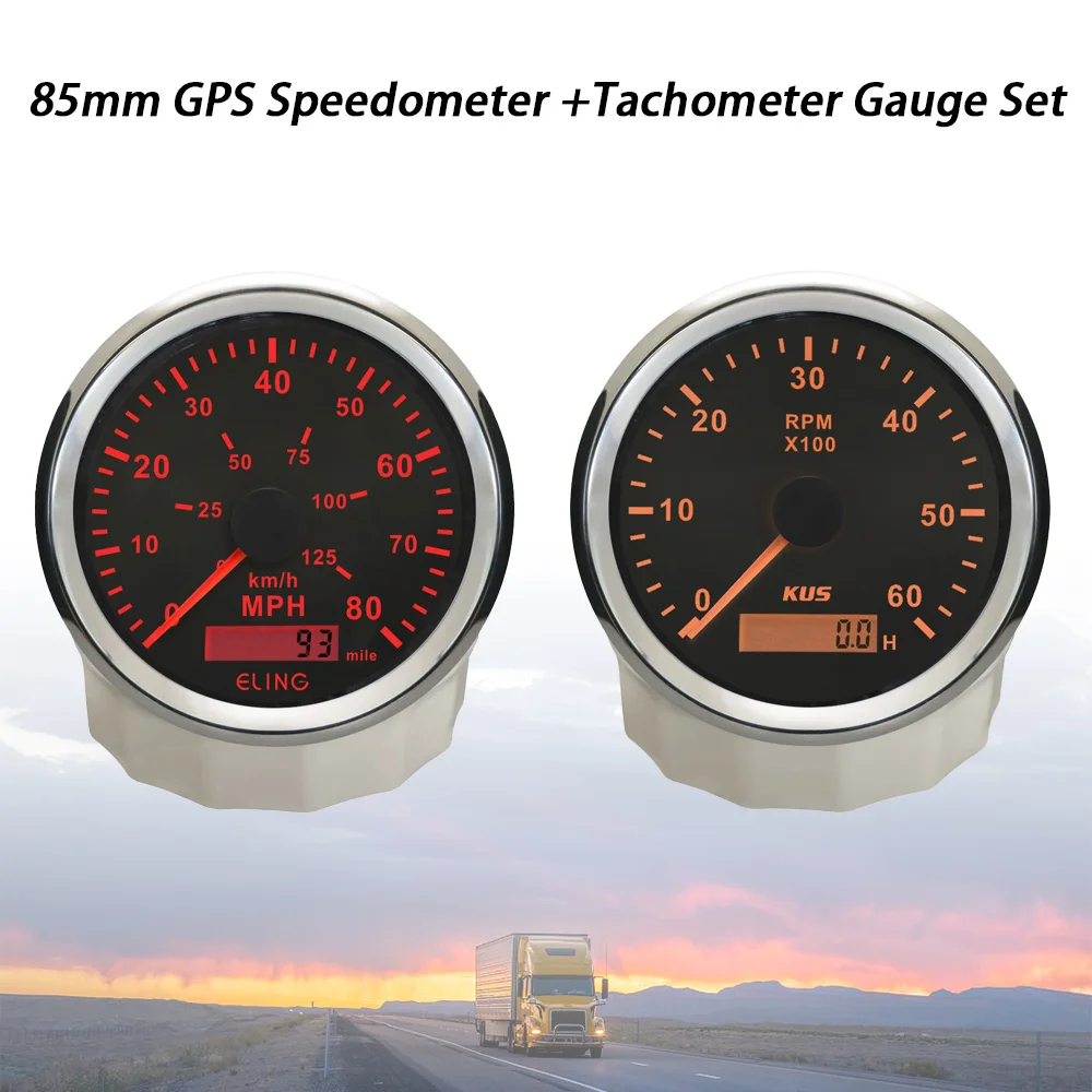 

Комплект приборов Rhaxel 85 мм: GPS-спидометр (до 64 км/ч, 80 м/ч, 160 м/ч) с тахометром и подсветкой, 12В/24В, для автомобилей, грузовиков, лодок