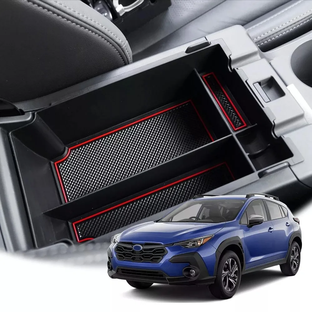 Car Accessories Central Armrest Box Storage Box Interior Refit Accessories For Subaru Crosstrek 2023 2024 Hidden Coin Tray