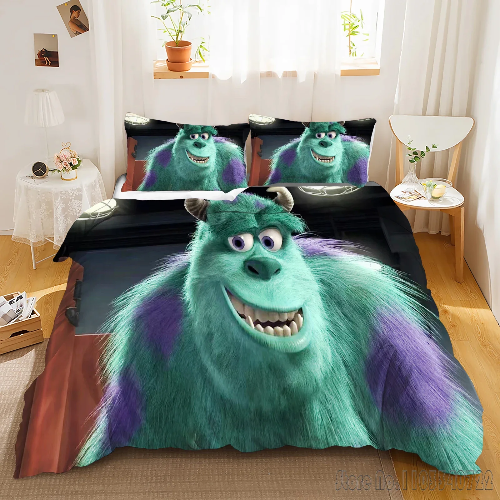 Disney Monster Power Company Love Child Duvet Cover Set HD Comforter Cover Bedclothes for Kids Bedding Sets Bedroom Decor