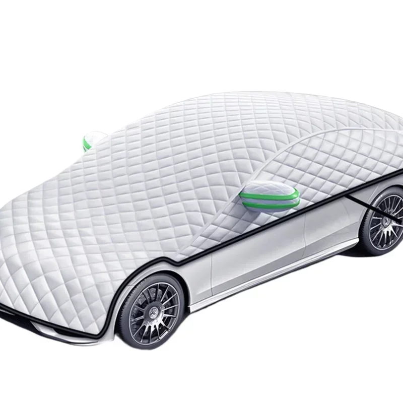 Car sunshade half cover car coat thickened sun protection heat shield rain and snow cover front shield car sunshade