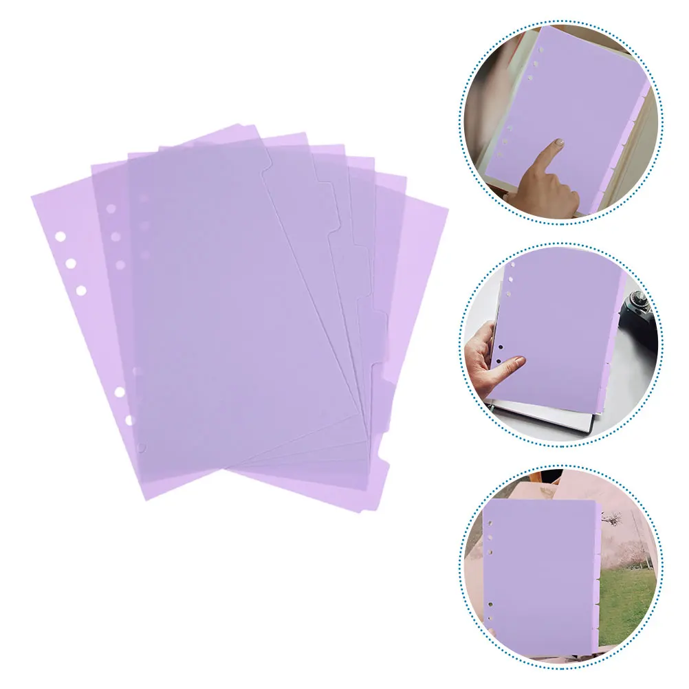 

12pcs Pagination Management Tool Index Dividers Vertical Tabs Binder Separators Loose Leaf Bulk Notebook Organizers PP Material