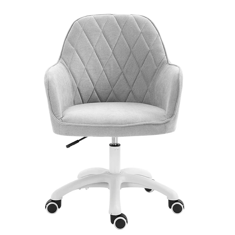 

！@Nordic Style Office Chair Study Cloth Art Computer Chair Rotating Lift Comfortable Fabric Breathable Backrest Fabric Chair