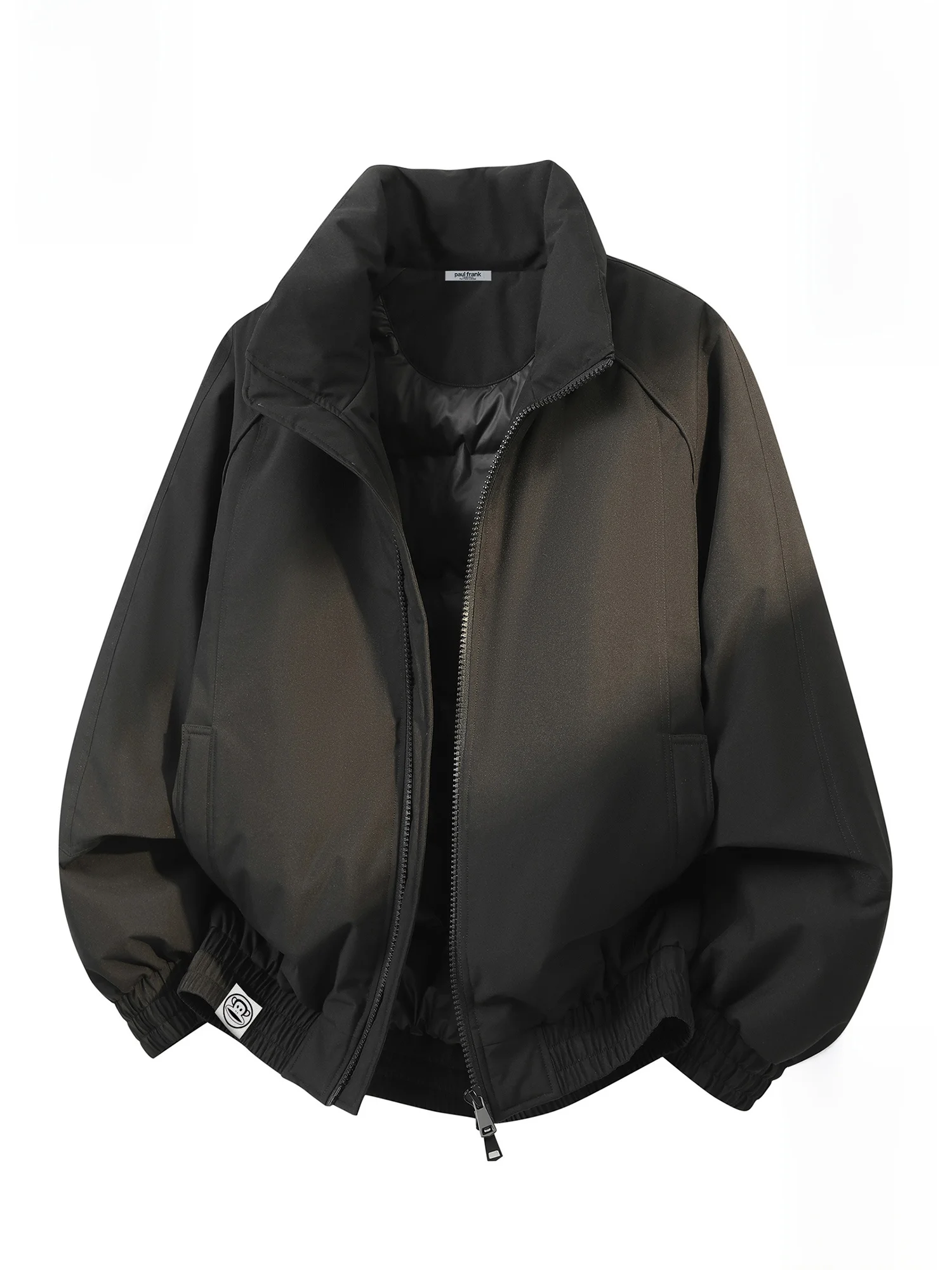 

PaulFrank Large-Mouth Monkey Men's Loose Fit Cotton Jaet Bla Winter Warmth Outerwear Youth Faion Anti-Cold Top Coat