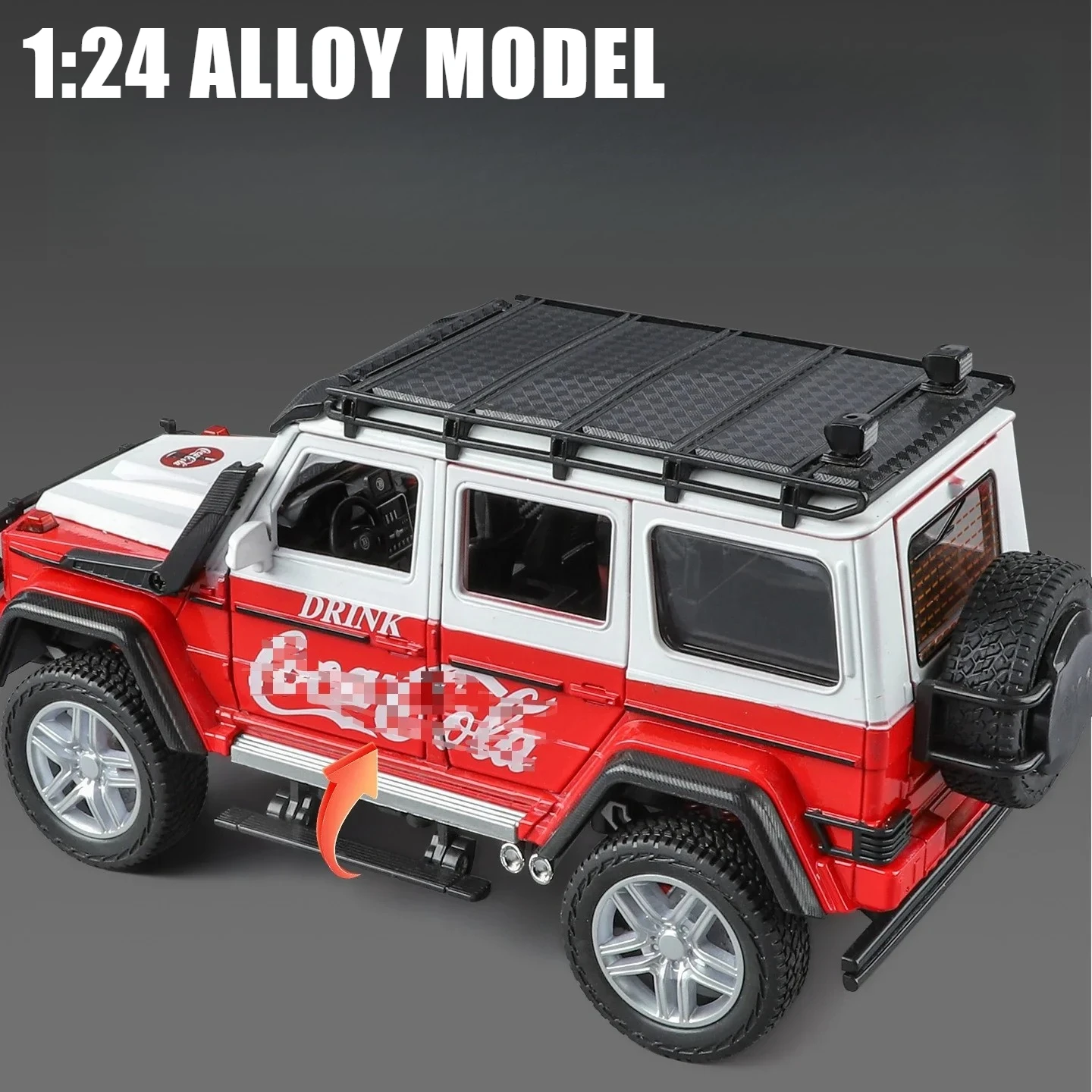 

Металлическая модель внедорожника G800 1:24, литая под давлением, со звуком и светом, коллекционная, детская игрушка, подарок