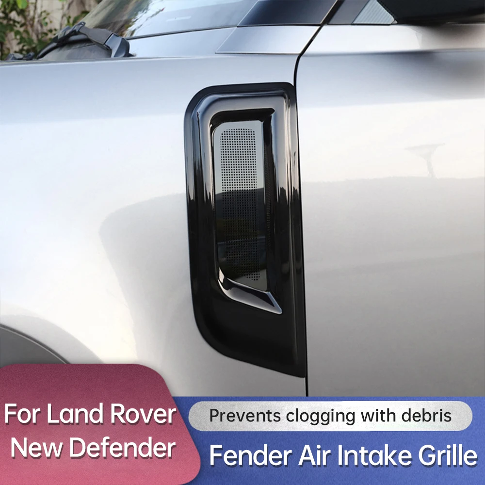 For Land Rover Defender 90 110 2020-2024 Car Leaf Board Air Intake Grille Insect Proof Grille Fender Screen Anti-Blocking Cover