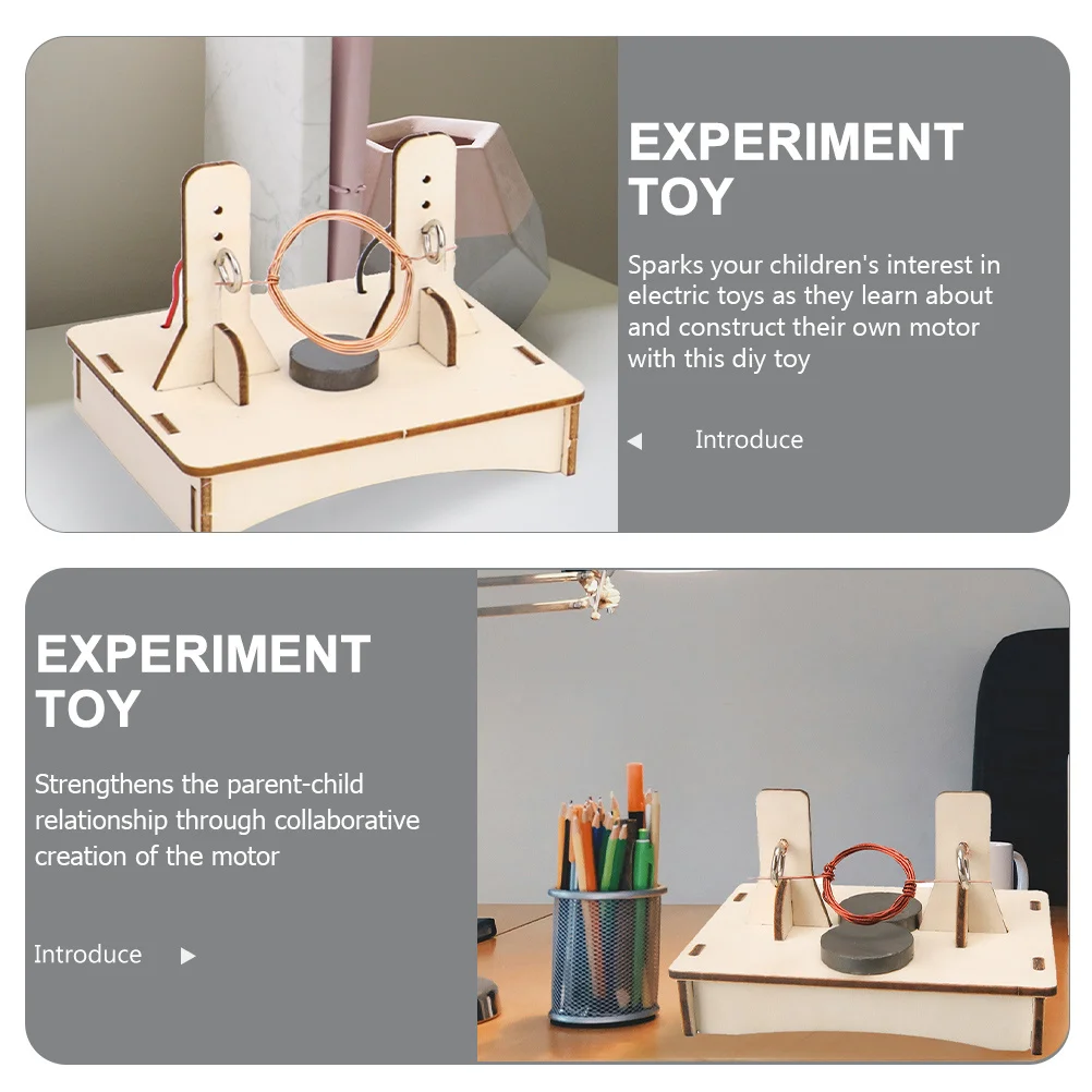 

1Set Educational Science Experiment Kit for Kids DIY Wooden Motor Assembly Project for and Curious