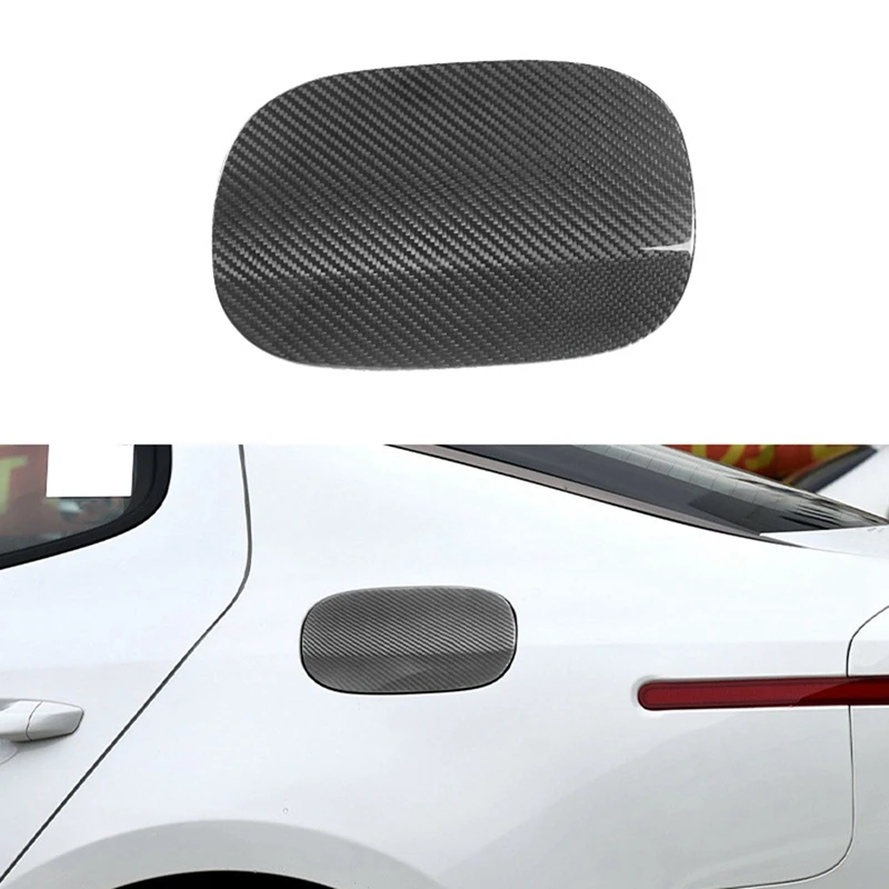 Carbon Fiber Car Fuel Tank Oil Gas Cover Trim For Kia Stinger 2018 2019 2020 2021 2022 2023