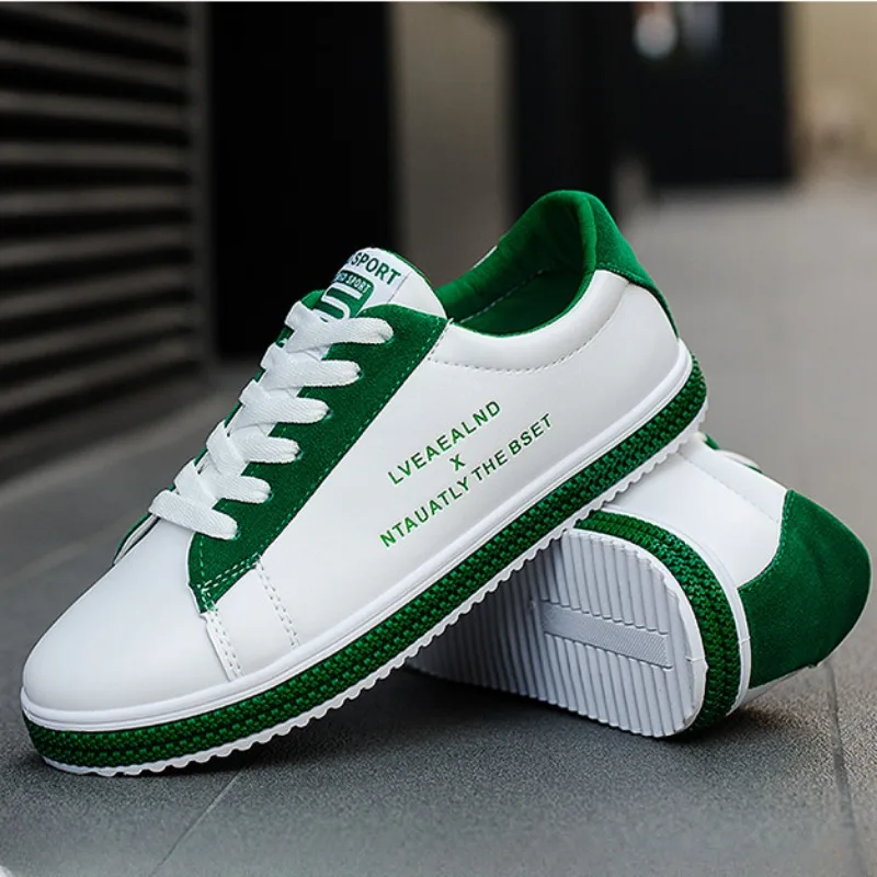 High Quality Men's Shoes All-match Outdoor Walking Shoes Lace Up Sneakers Casual Leather Shoes Non-slip Flats Tenis Masculino