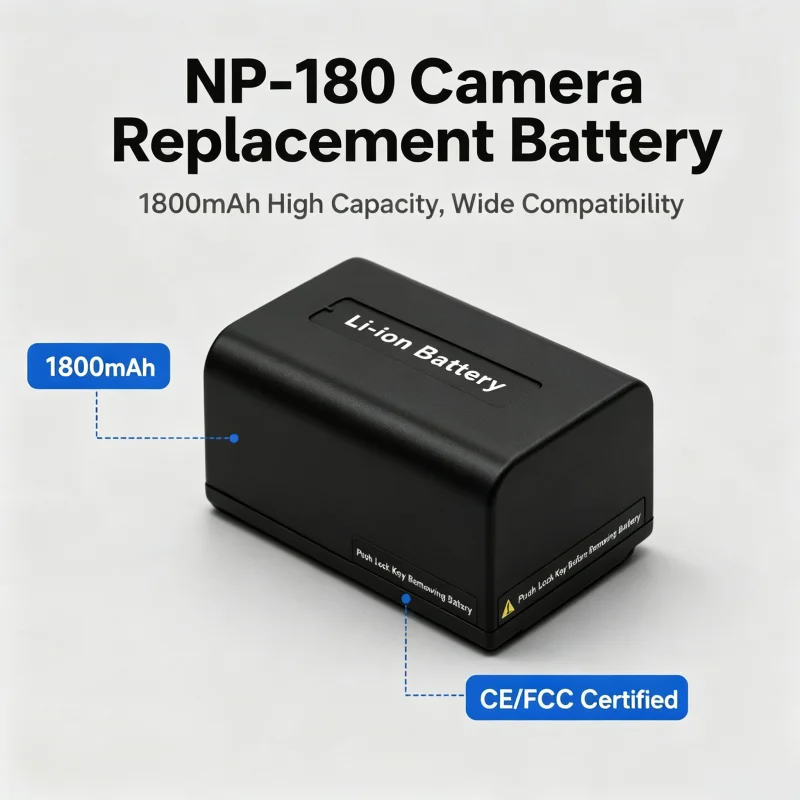 3.7V 1800mAh NP-180 Replacement Camera Battery Compatible with Oda Patriot BP-FV50 Praktica PA-VG-360
