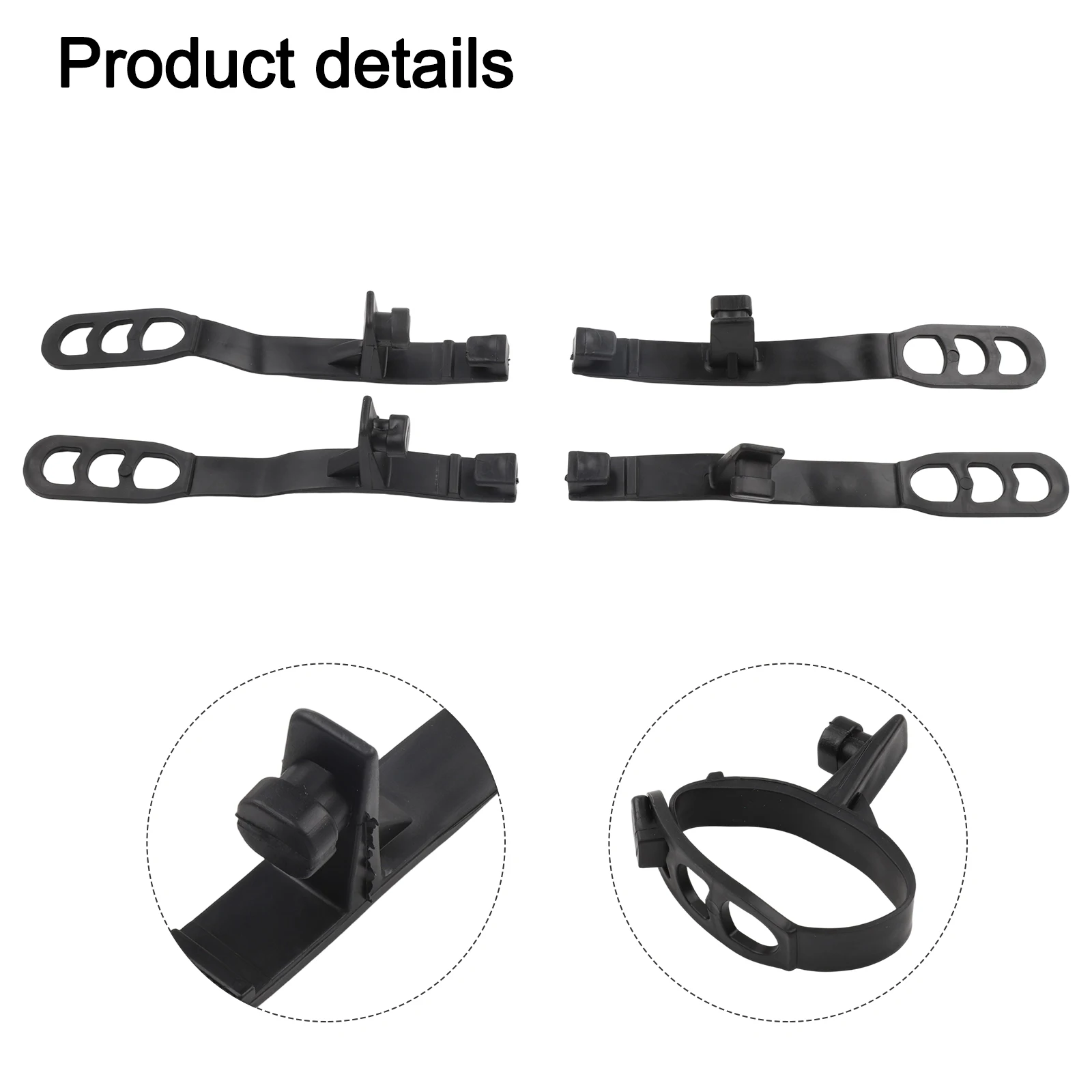 Motorcycle Headlight Rubber Straps Pack of 4 Designed for Honda and For Suzuki Models with 30 43mm Fork Compatibility