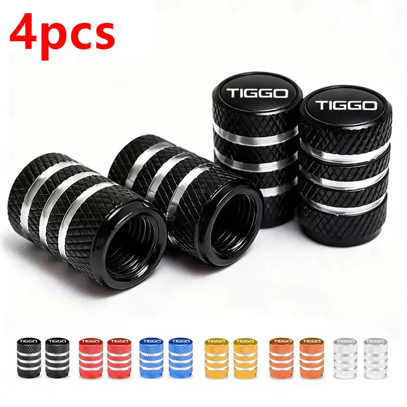 For CHERY TIGGO 3 4 5 7 PRO 8 4pcs Car Wheel Tire Air Valve Caps Stem Cover Caps Airdust Covers with Waterproof Accessories