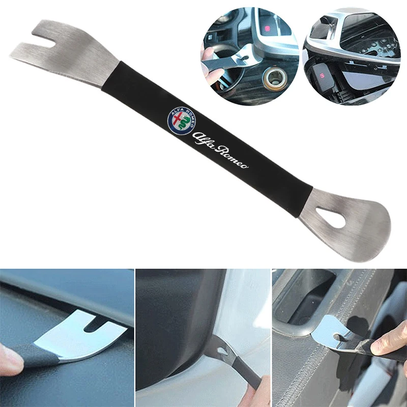 Car Emblem Pry Plate Metal Installation Removal Tool for Alfa Romeo Logo155 Mito 159 Giulia 156 Giulietta 147 Brera Spider