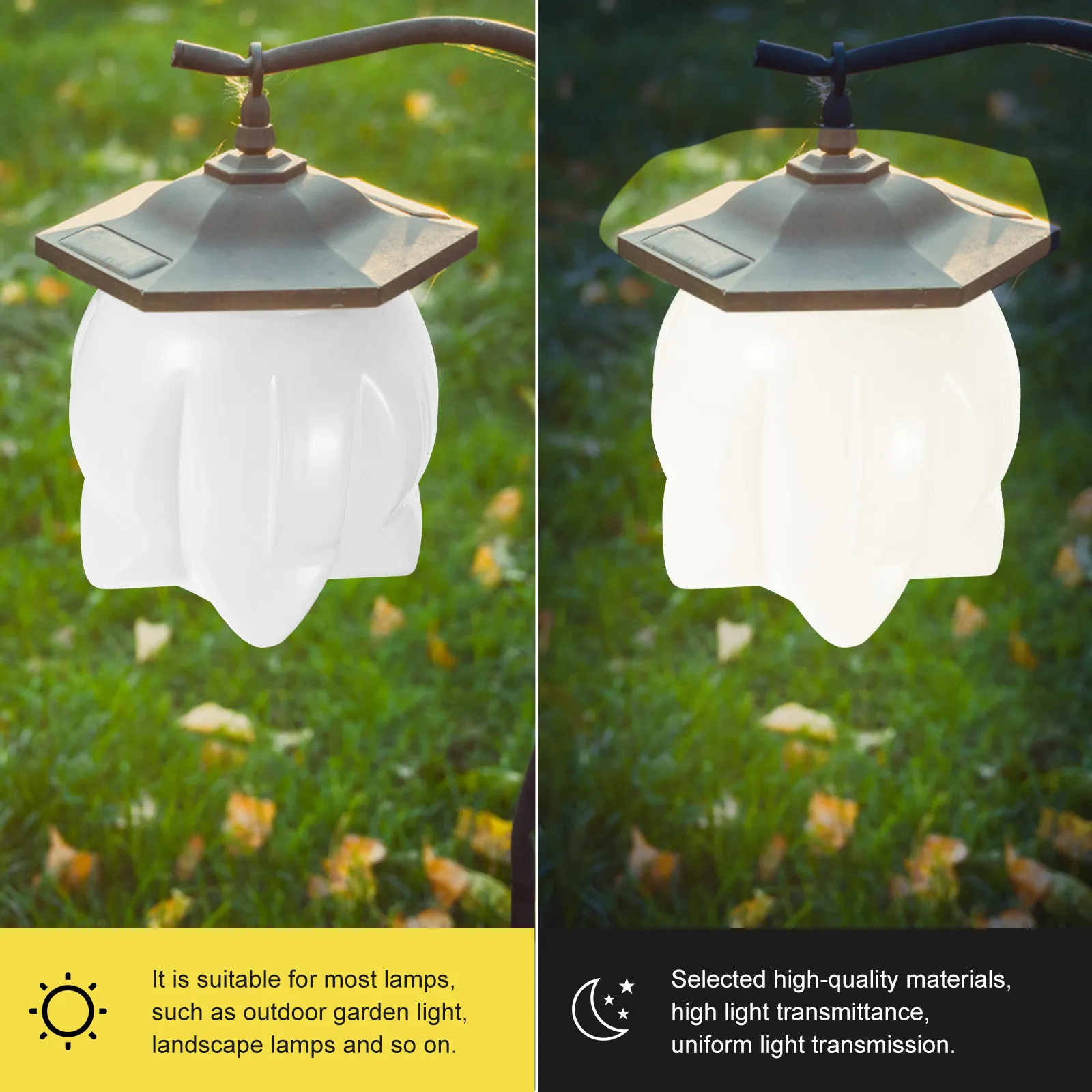 Lotus Shape Lampshade European Style Decorative Light Shade for Outdoor Garden Landscape Lamp Cover Household Lamp Accessory