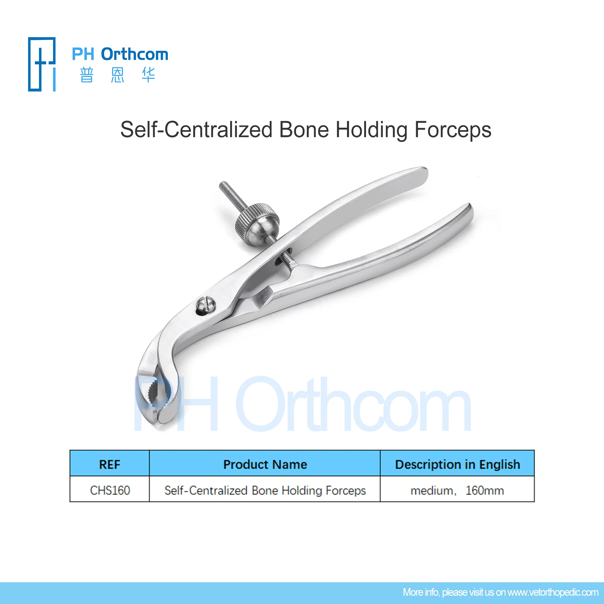 

Self-Centralized Self-Centering Bone Forceps, with Speed Lock Veterinary Orthopedic Instrumentation for Pet Care Medical Tools