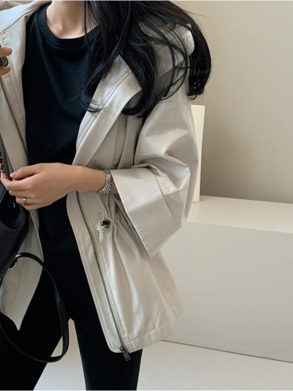 Lente Herfst ort Jaet Rits Casual Bovenkleding Onafhankelijk Station Grensoverschrijdende Dongda Gate Sle Damesjas