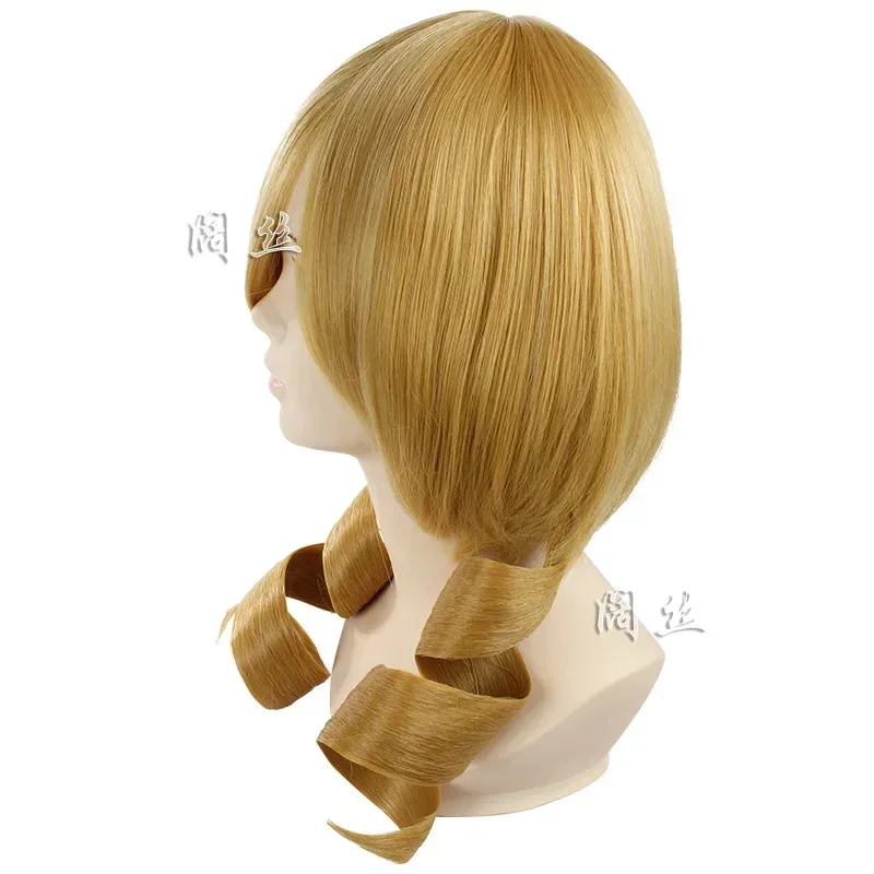 

didi 211Anime Puella Magi Tomoe Mami Cosplay blonde wig role play golden styled hair costumes