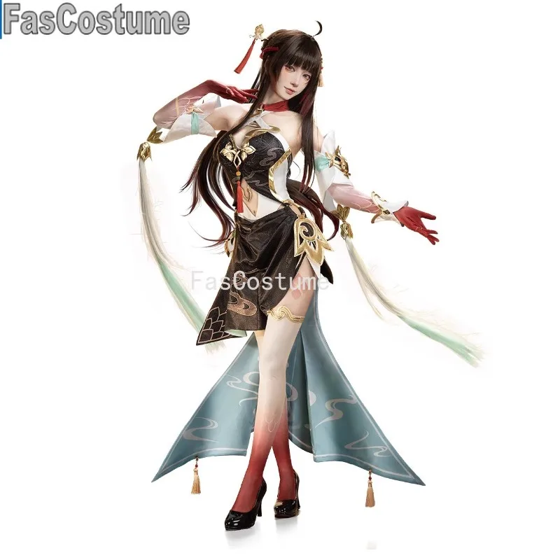 

FasCostume Honkai: Star Rail Lingsha Game Suit Sexy Lovely Uniform Cosplay Costume Halloween Party Role Play Outfit Women
