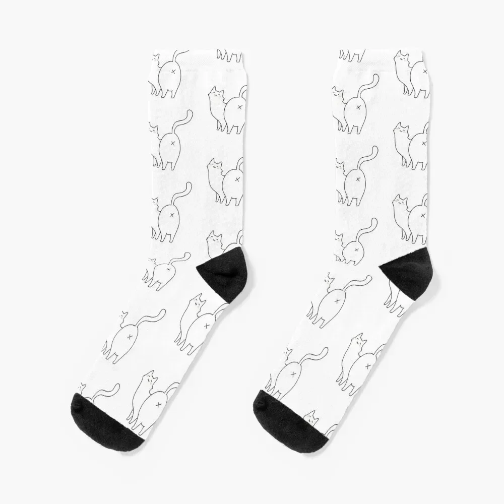 

Cat Butt Socks set with print cool Stockings compression Men's Socks Women's
