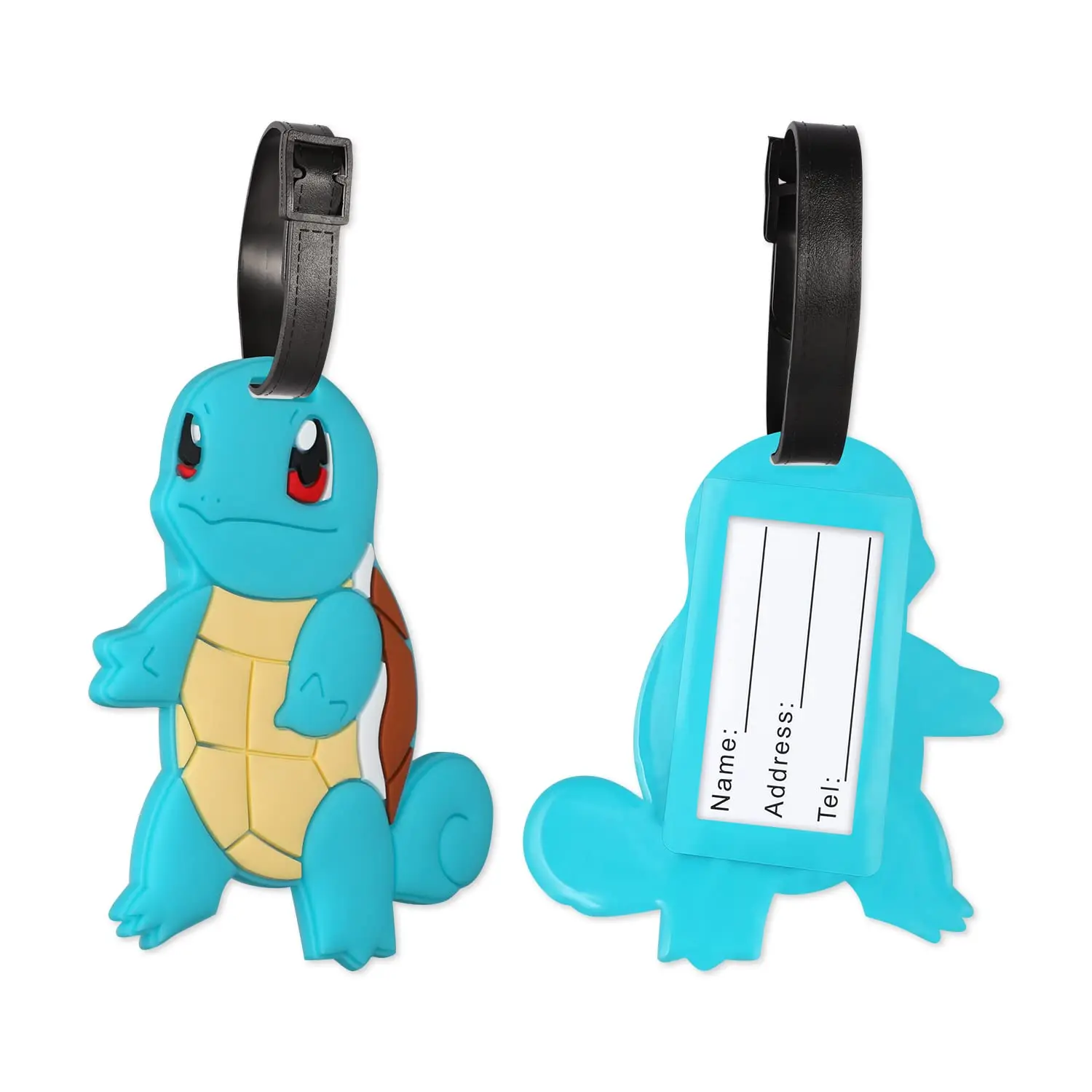 Anime Pokemon Pikachu Luggage Tag Suitcase Bag Baggage Travel Tag Kawaii Cartoon Figure Charmander Silicone Name Luggage ID Tags