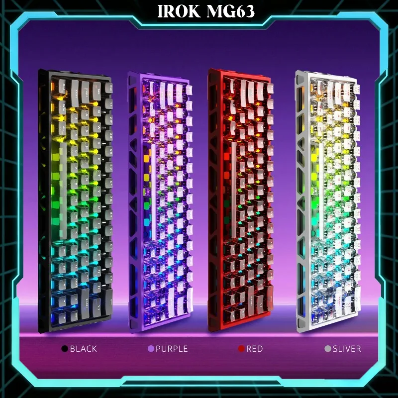 

IROK MG63 Magnetic Switch Keyboard CNC Aluminum Case Hall Effect Rapid Trigger 0.001mm Dual MCU 8k Polling Rate Gaming Keyboard