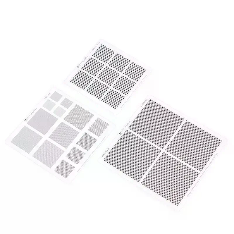High-Quality UV Solder Mask Green Oil Web BGA Reballing Stencil with Various Hole Distances