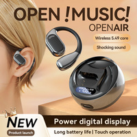 Wireless Bone Conduction 5.4 Bluetooth Headset With Digital Power Display, Intelligent Sports Running, Noise Reduction Function