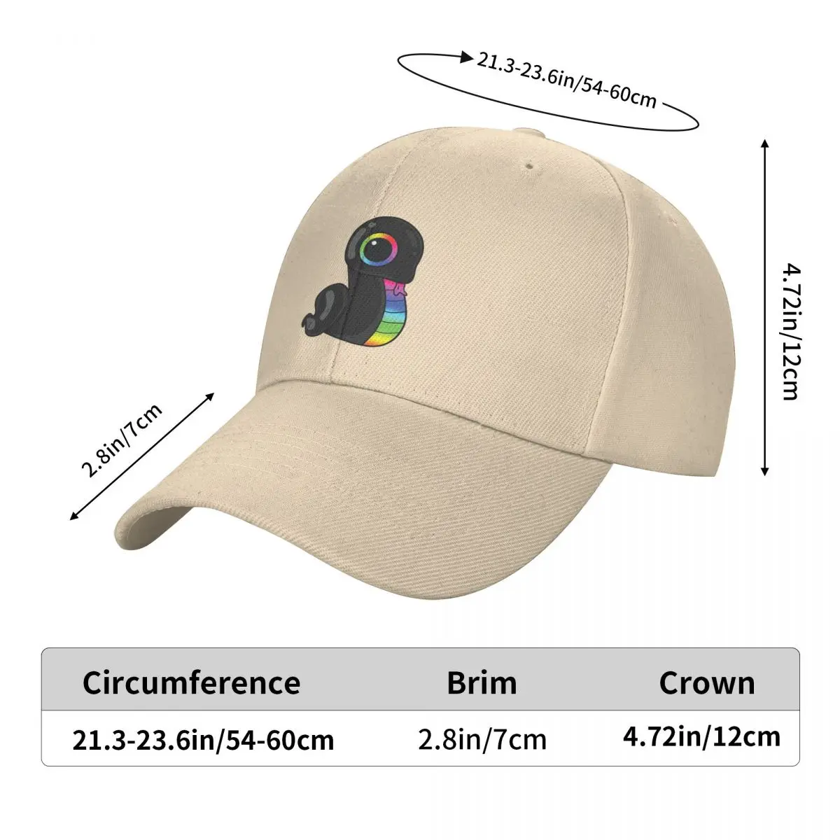 Sneki Snek Fan Design Razer RGB Sticker Cap Fashion Casual Baseball Caps Adjustable Hat Hip Hop Summer Unisex Baseball Hats