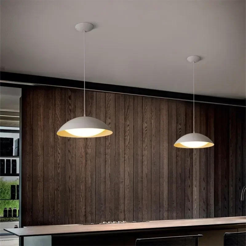 Imagem -05 - Modern Led Pendant Light Ferro Minimalista Pendurado Lâmpadas Iluminação Interior para Quarto Sala de Estar Estudo Preto e Branco