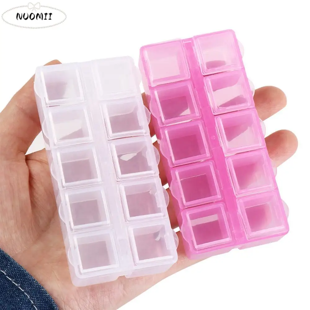Simplicity Transparent Bead Organizer Plastic Rectangle Plastic Box Organizer Pink Transparent Jewelry Box Girls